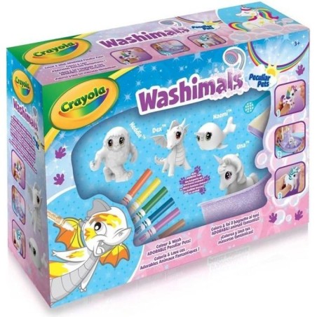 Crayola - Washimals Animaux fantastiques - Coffret de coloriage lavable pour enfants des 3 ans