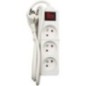 Bloc ménager - GAO - 3 prises 2P+T - Avec interrupteur, conforme NF Bloc ménager - GAO - 3 prises 2P+T - Avec interrupteur, conforme NF