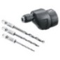 Mandrin excentré Bosch - Adaptateur pour perceuse/visseuse IXO avec jeu de forets Mandrin excentré Bosch - Adaptateur pour perceuse/visseuse IXO avec jeu de forets