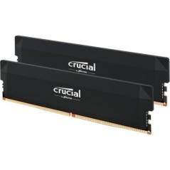CRUCIAL Mémoire RAM DDR5 PRO - Overclocking Edition - Kit 64GB (2 x 32GO) - 6000 MT/s - CL40 - UDIMM - Noir