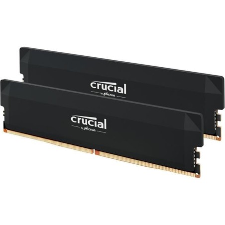 CRUCIAL Mémoire RAM DDR5 PRO - Overclocking Edition - Kit 64GB (2 x 32GO) - 6000 MT/s - CL40 - UDIMM - Noir