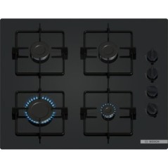 Table de cuisson a gaz - BOSCH Série 2 - 4 foyers - 52 x 59 x 5,4 cm - POP6B6K30 - Noir