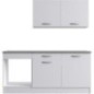 Cuisine complete OSLO - L 180cm - Blanc Mat - Plan de travail inclus Cuisine complete OSLO - L 180cm - Blanc Mat - Plan de travail inclus