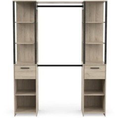 Kit dressing - GARY - Chene Kronberg / Noir mat - 159,8 x 49,5 x 200,3 cm - DEMEYERE
