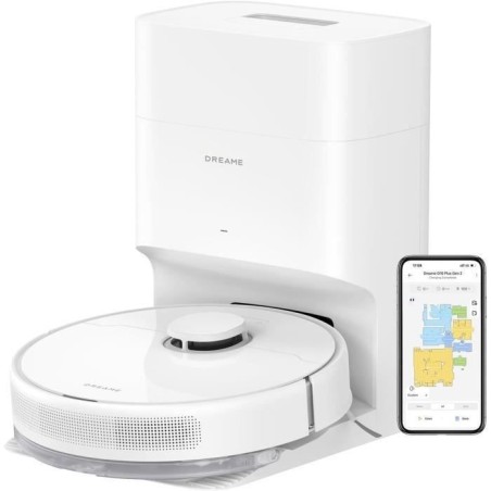 Aspirateur Robot Laveur - DREAME D10 Plus Gen 2 - 6000 Pa - 400 ml - Blanc