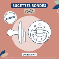 Sucette Dodie Gaia +6m Sous le Soleil Lot de 2 - Silicone - Anatomique - Dodie