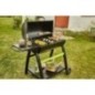 Barbecue charbon de bois COOK'IN GARDEN Tonino - Barbecue Rond Avec Thermometre, Panier Combustion - Noir