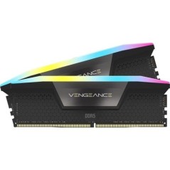 Corsair Vengeance RGB DDR5 32 Go (2 x 16 Go) 6400 MHz CL36 - Noir - Kit Dual Channel 2 barrettes de RAM RGB DDR5 PC5-51200 -