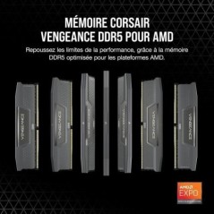 Corsair Vengeance DDR5 64 Go (2 x 32 Go) 6000 MHz CL40 - Kit Dual Channel 2 barrettes de RAM DDR5 PC5-48000