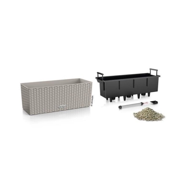 Jardiniere - Balconera cottage 50 - Kit complet - Brun sable - 8 L -  LECHUZA