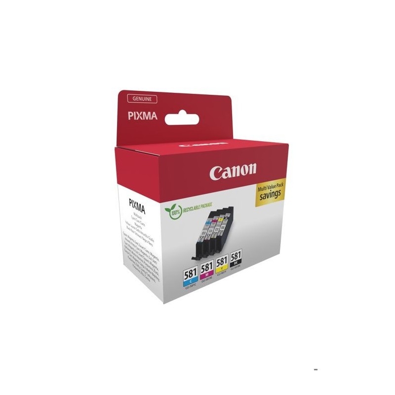 Cartouche d'encre - CANON - CLI-581 - Multi-couleurs - Jet d'encre - Compatible