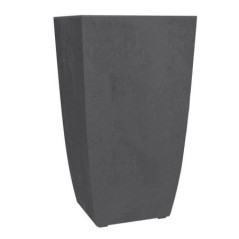 EDA Bac a fleurs - DIVA BASALT - Gris anthracite - Carré haut -  42 L - 43,5 x 43,5 x H.78.2 cm - EDA - Bac intérieur amovible