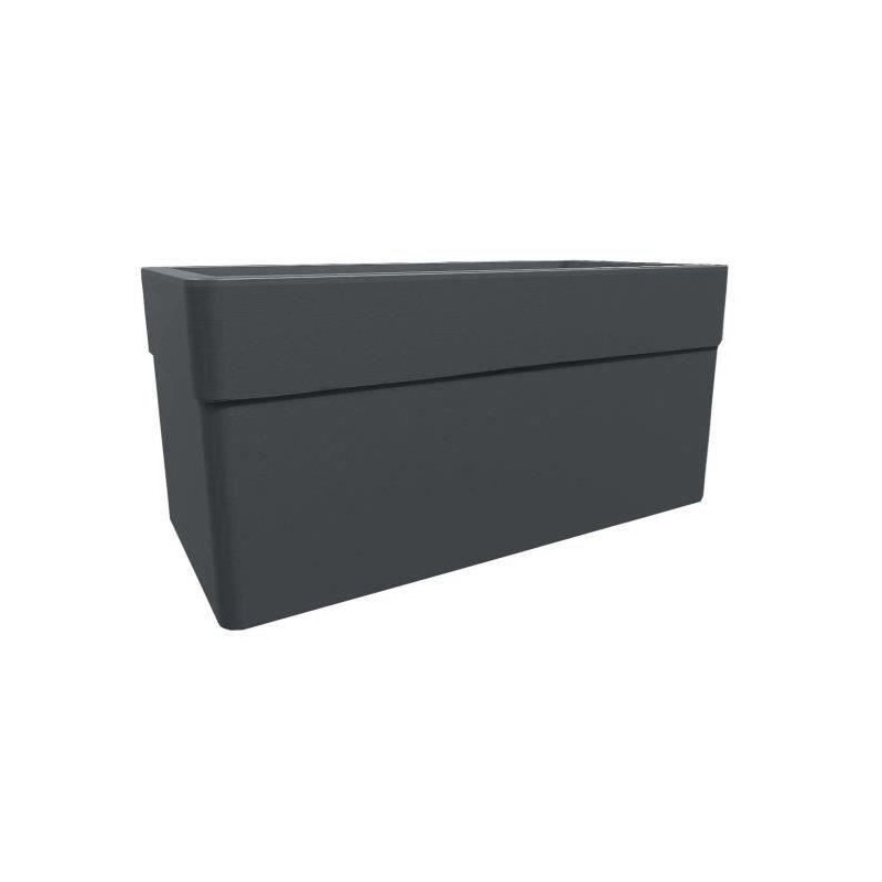 EDA Jardiniere - CAREL - Gris anthracite - 63 L - 78 x 39 x H.39 cm - Avec roulettes - Extérieur ou intérieur