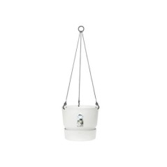 ELHO Pot de fleurs a suspendre Greenville 24 - Extérieur - Ø 23,9 x H 20,3 cm - Blanc