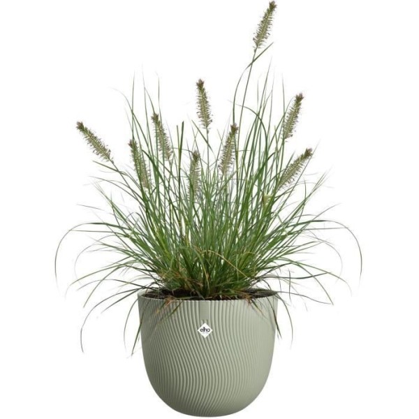 Pot de fleurs - ELHO - Sereh Rond 30 - Vert - L 30 x B 29.5 x H 25 cm - 100% recyclé