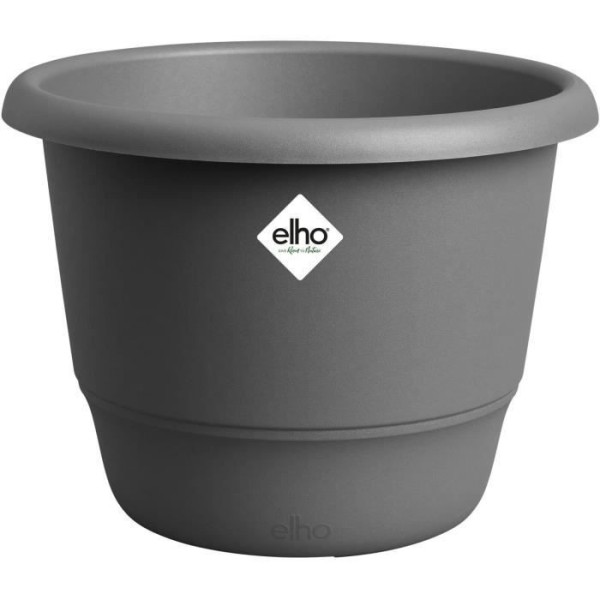 Pot de fleurs - ELHO - Amiga Rond 40 - Noir - Ø 39 x H 29 cm - Extérieur - 100% recyclé