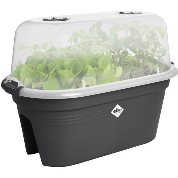 ELHO - Gb Balconniere Set De Cult 55 - Living Noir - L 55 x B 28.5 x H 25 cm - Balcon - 100% recyclé