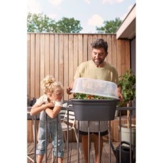 ELHO - Gb Balconniere Set De Cult 55 - Living Noir - L 55 x B 28.5 x H 25 cm - Balcon - 100% recyclé