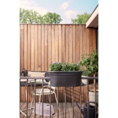 ELHO - Gb Balconniere Set De Cult 55 - Living Noir - L 55 x B 28.5 x H 25 cm - Balcon - 100% recyclé