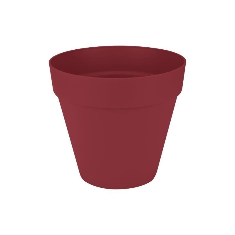 Pot de fleur - Elho - Loft Urban Rond - Roues 40 - Rouge - L 39 x B 38.5 x H 35 cm - Extérieur - 100% recyclé
