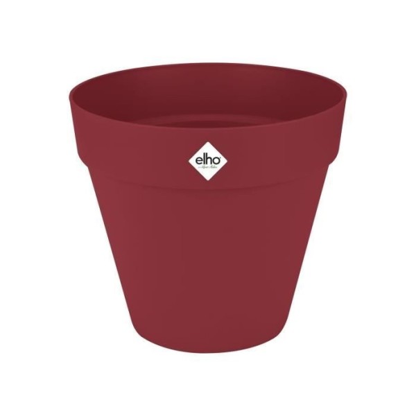 Pot de fleur - Elho - Loft Urban Rond - Roues 40 - Rouge - L 39 x B 38.5 x H 35 cm - Extérieur - 100% recyclé