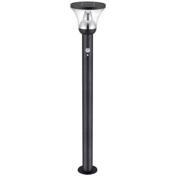 Lampadaire solaire - GALIX - G4595C - Tres éclairant - Inox avec détecteur - H93 cm - 1000 Lumens