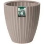 Pot de fleurs - Garden ID - Fancy - 40 x 42 cm - Pour jardin, balcons ou intérieurs - Taupe