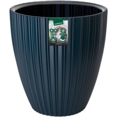 Pot de fleurs - Garden ID - Fancy - 40 x 42 cm - Pour jardin, balcons ou intérieurs - Bleu pétrole