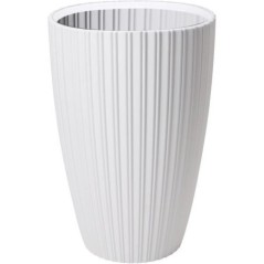 Pot de fleurs - GARDEN ID - Fancy - 40 x 58 cm - Pour jardin, balcons ou intérieurs - Blanc