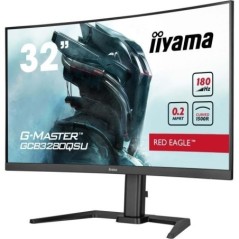Écran PC - IIYAMA - GCB3280QSU-B2 - 31,5 QHD - VA - 180Hz - 0,2ms - HDMI/DP/USB HUB - Pied réglable - Incurvé 1500R - Noir