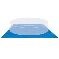 Tapis de sol pour piscine autoportante INTEX - 472 x 472 cm - Épaisseur 0,13 mm - Bleu