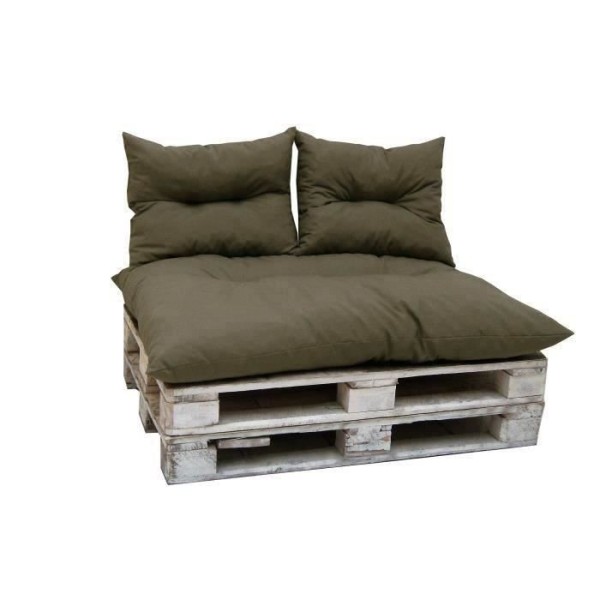 Kit palette classic - Matelas taupe + 2 coussins dossier - JARDIN PRIVE