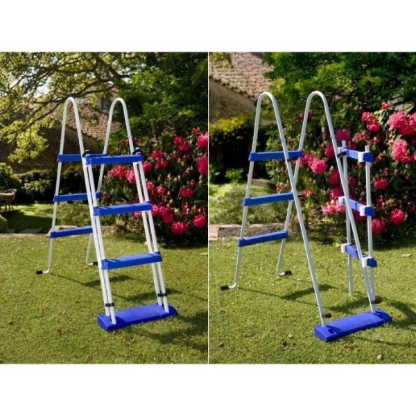 GRE - Kit Piscine hors sol acier ronde blanche Ø370 x 132 cm (Livrée avec filtre a sable et échelle)