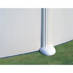GRE - Kit Piscine hors sol acier ronde blanche Ø480 x 132 cm (Livrée avec filtre a sable et échelle)