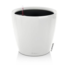 Jardiniere - LECHUZA - CLASSICO Premium 21 LS - Blanc brillant - Arrosage automatique - Intérieur/extérieur