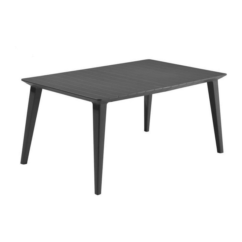 Table de jardin - rectangulaire 160cm - gris graphite - en résine - 6 personnes - Lima - Allibert by KETER