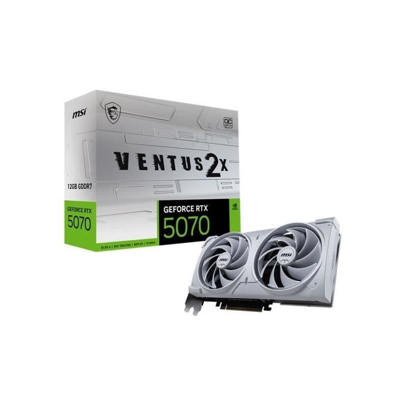 MSI - Carte graphique interne - GeForce RTX 5070 12G VENTUS 2X OC WHITE