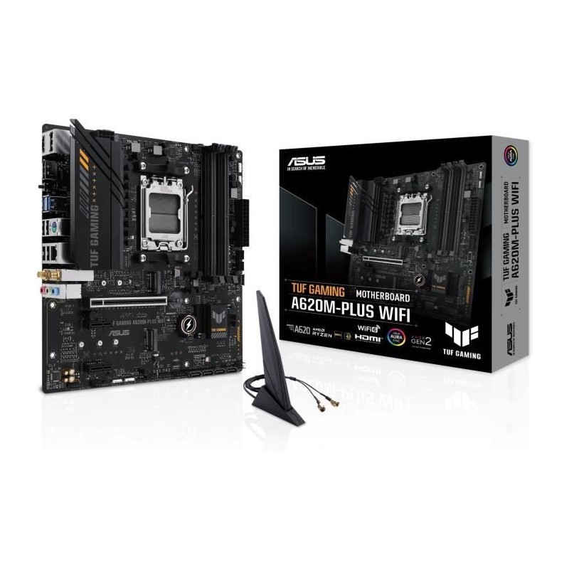 Carte mere - ASUS - TUF GAMING A620M-PLUS WIFI - AMD A620 - AM5 - DDR5-SDRAM