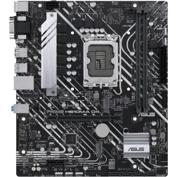 Carte mere - ASUS - PRIME H610M-A D4-CSM - LGA 1700 - DDR4 - micro ATX