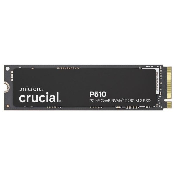 CRUCIAL - P510 - SSD interne - 2 To - PCIe Gen4 NVMe M.2 - Vitesse lecture jusqu'a 11000 Mo/s - CT2000P510SSD8