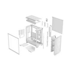 Boîtier PC - FRACTAL DESIGN - Meshify 3 Ambience Pro RGB - E-ATX (277 mm) - 3 ventilateurs - USB Type C de 20 Gbps - Blanc
