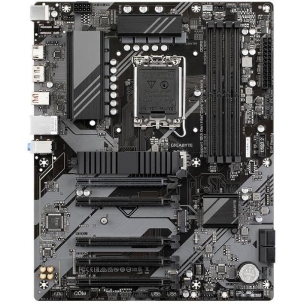Carte mere - GIGABYTE - B760 DS3H - Compatible Intel 14e génération - DDR5 jusqu'a 7600MHz - 2x PCIe 4.0 M.2