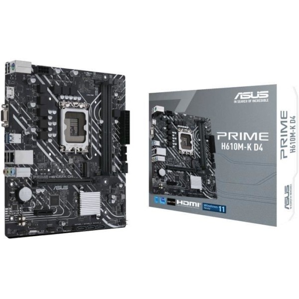 Carte mere - ASUS - PRIME H610M-K D4 - LGA 1700 - DDR4 - micro ATX