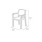Lot de 6 fauteuils de jardin - Allibert by KETER - SAMANNA - En résine - Coloris : gris graphite - Empilable