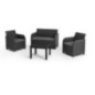 Salon de jardin en résine  Allibert by KETER - 4 personnes  SAN REMO  Gris graphite