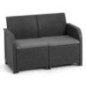 Salon de jardin en résine  Allibert by KETER - 4 personnes  SAN REMO  Gris graphite