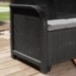 Salon de jardin en résine  Allibert by KETER - 4 personnes  SAN REMO  Gris graphite