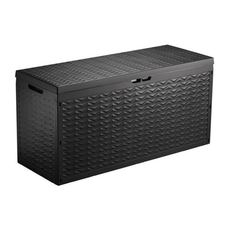 TOOD Malle  / coffre de rangement en résine  330 L - 120 x 45 x 60 cm - Gris anthracite