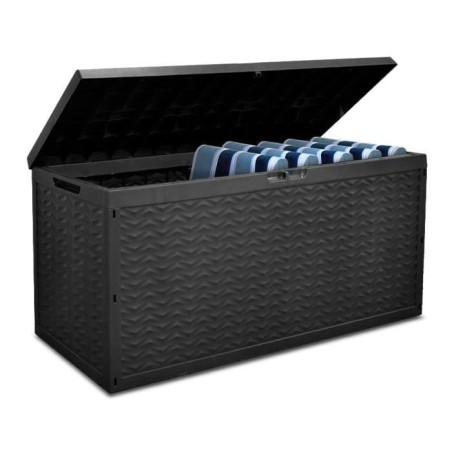 TOOD Malle  / coffre de rangement en résine  330 L - 120 x 45 x 60 cm - Gris anthracite