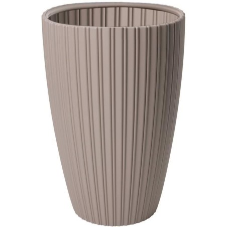 Pot de fleurs - GARDEN ID - Fancy - 40 x 58 cm - Pour jardin, balcons ou intérieurs - Taupe
